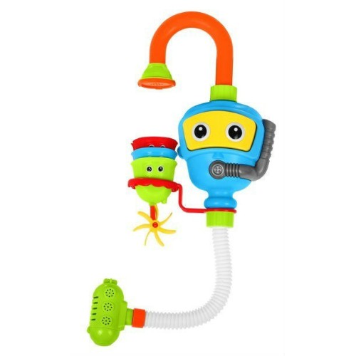 Zábavná sprcha do kúpeľa pre deti 18m+ Veselý Potápač + Vodná pumpička + 3 Hrnčeky