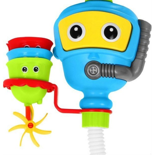 Zábavná sprcha do kúpeľa pre deti 18m+ Veselý Potápač + Vodná pumpička + 3 Hrnčeky