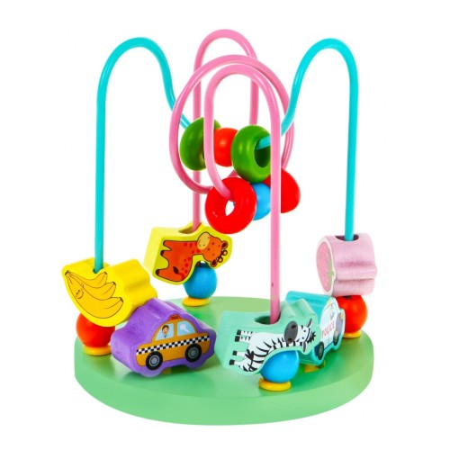 Drevená Senzorická kocka 8v1 pre deti 3+ Triedič Čítačka Hodiny Rybárčenie Labyrinty Ozubené kolesá Preplétanie