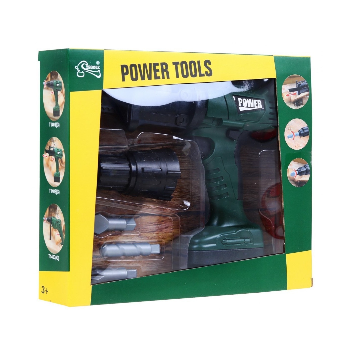 Skrutkovač 2v1 Vymeniteľné koncovky Zelený