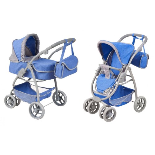 Kočík Pre Bábiky Taška Modrá