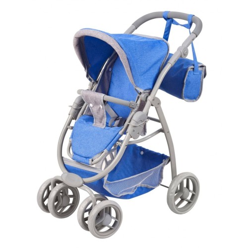 Kočík Pre Bábiky Taška Modrá