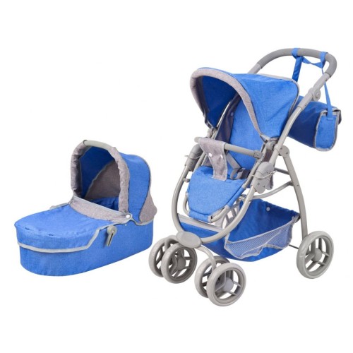 Kočík Pre Bábiky Taška Modrá
