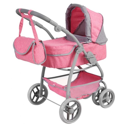 Kočík Pre Bábiky Taška Ružová