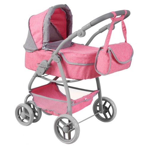 Kočík Pre Bábiky Taška Ružová