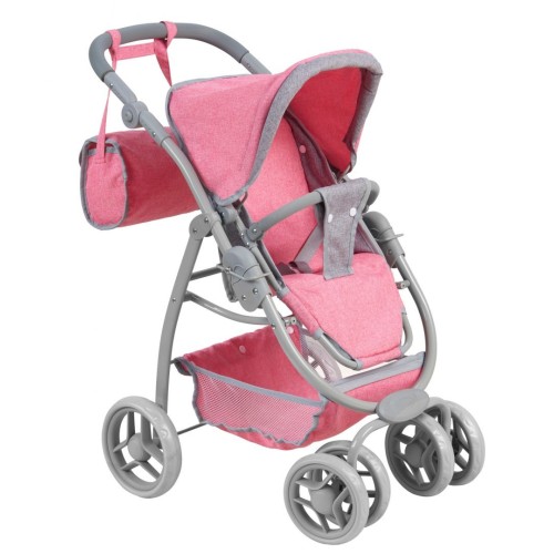 Kočík Pre Bábiky Taška Ružová