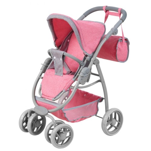 Kočík Pre Bábiky Taška Ružová