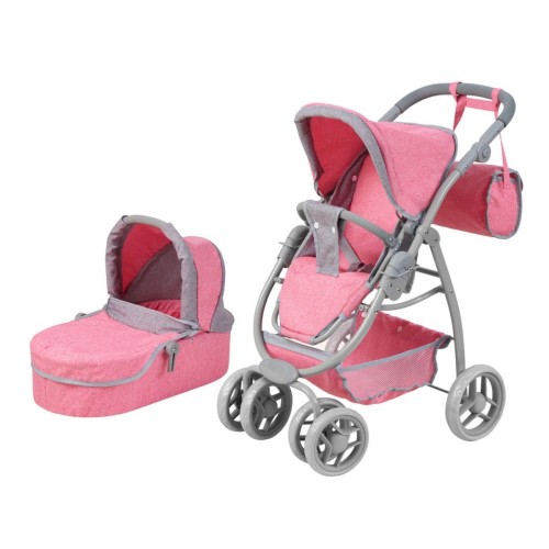 Kočík Pre Bábiky Taška Ružová