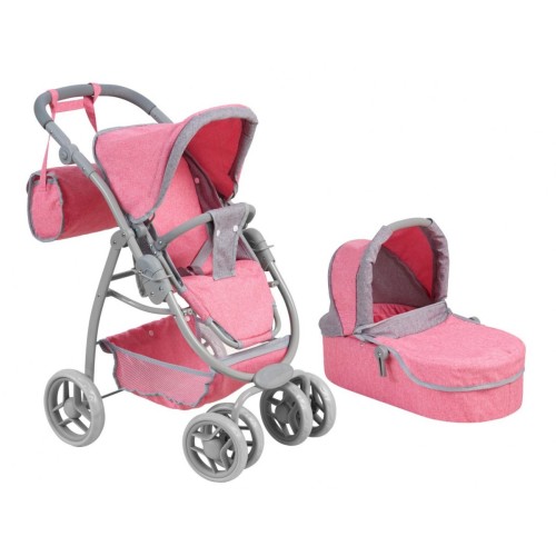 Kočík Pre Bábiky Taška Ružová