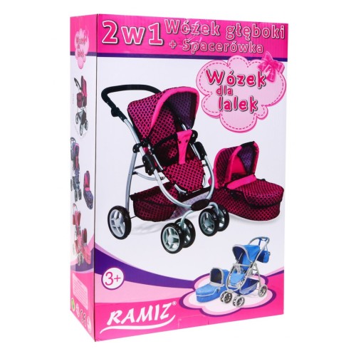 Kočík Pre Bábiky Taška Ružová