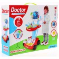 Vozík malého lekára s EKG pre deti 3+ Panel EKG + Stetoskop + Teplomer + 17 ks. Zvuky Svetlá