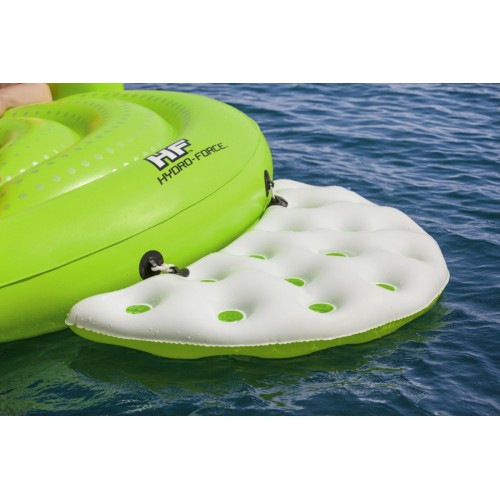 Plavecký ostrov Kick Back pre 5 osôb BESTWAY 275x255x65cm + Pódium + 5 Držiakov na nápoje nafukovačka