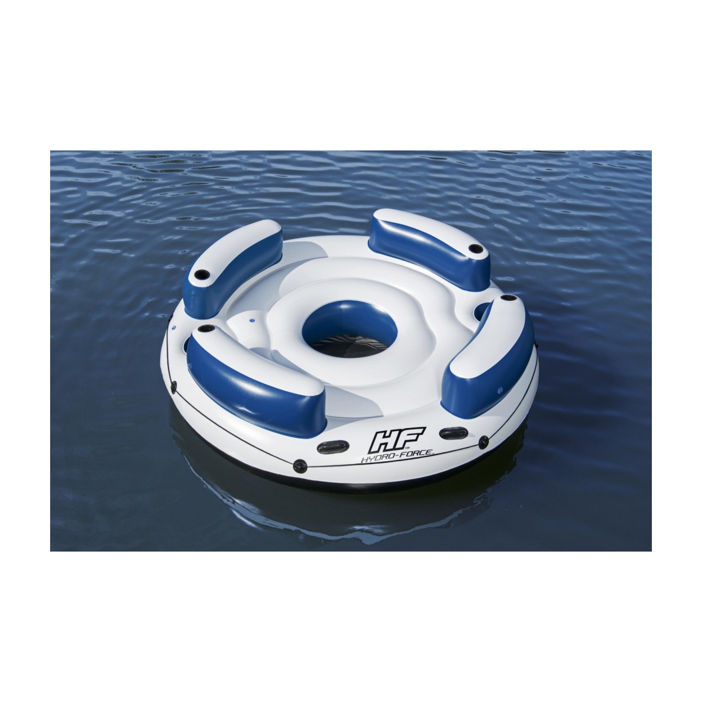 Nafukovací Ostrov na plávanie Lazy Dayz 4-osobový BESTWAY 239x63,5 + Sieťové dno + 4 Nafukovacie opierky + 2 Skrýše