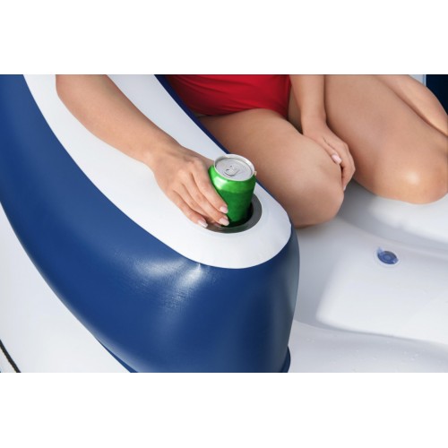 Nafukovací Ostrov na plávanie Lazy Dayz 4-osobový BESTWAY 239x63,5 + Sieťové dno + 4 Nafukovacie opierky + 2 Skrýše