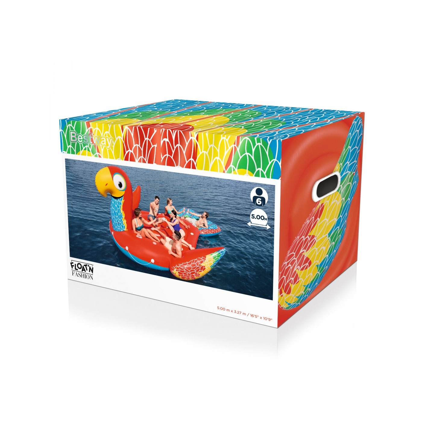 Plavecký ostrov Papagáj Gigant 5 m x 3,27 m BESTWAY nafukovačka