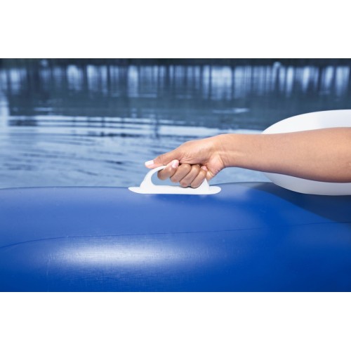 Plavecký ostrov 3-miestny nafukovací BESTWAY 199x176cm + 3 Opierky + Držiaky na nápoje + Rukoväte + Dno s otvorom