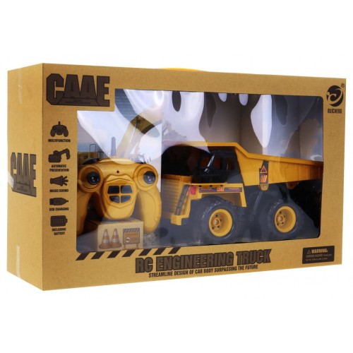 Diaľkovo ovládaný vyklápač pre deti 3+ Pohyblivý kiper + Zvuky + Príslušenstvo