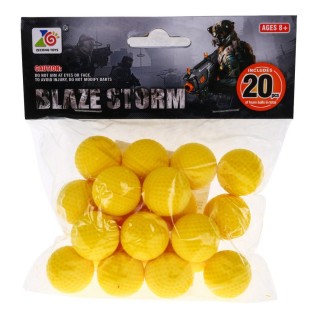 Súprava 20 penových guľôčok Náboje do Pištolí Pušiek Blaze Storm Náboje pre deti 8+