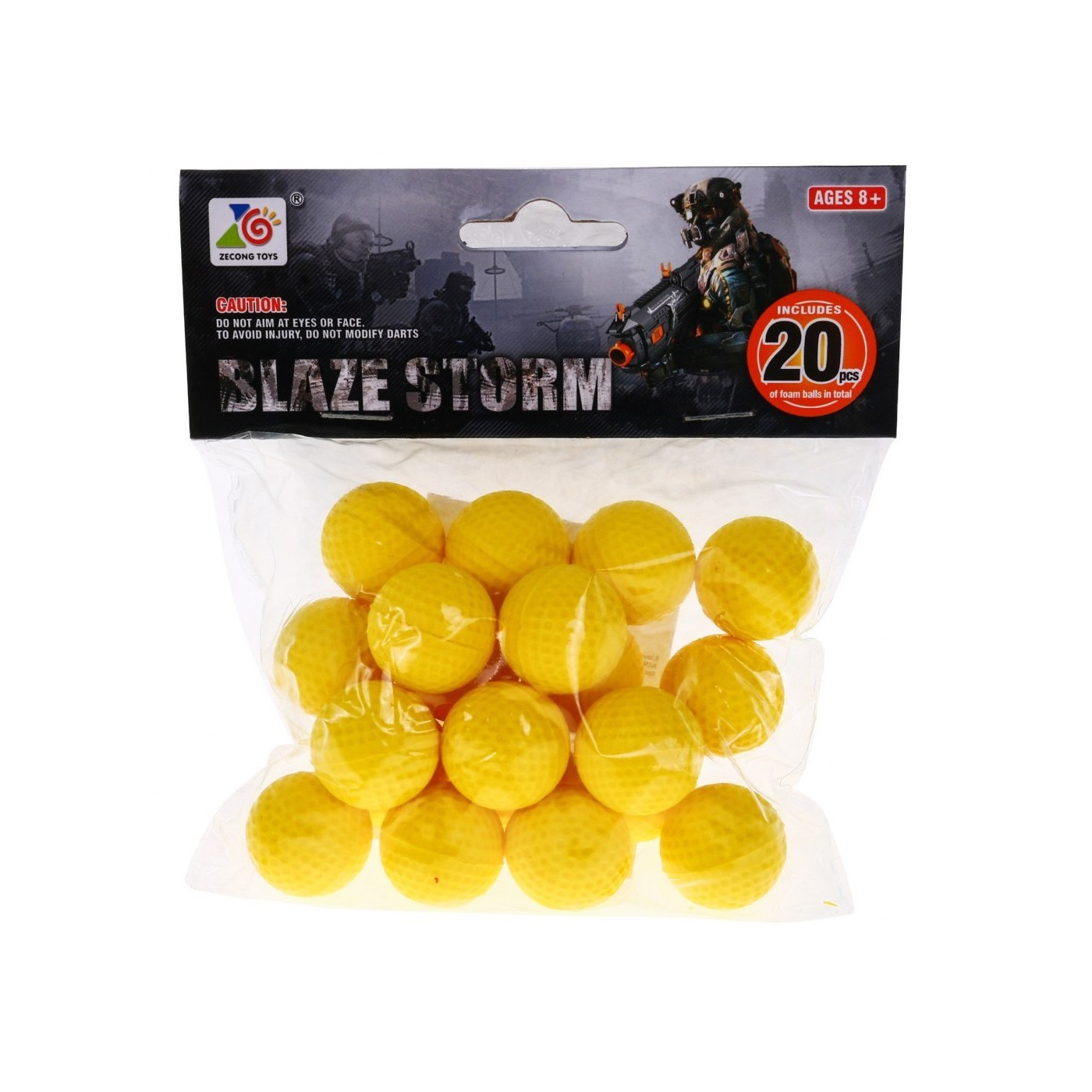 Súprava 20 penových guľôčok Náboje do Pištolí Pušiek Blaze Storm Náboje pre deti 8+