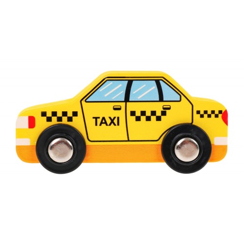 Súprava 4 Drevených Vozidiel Znaky