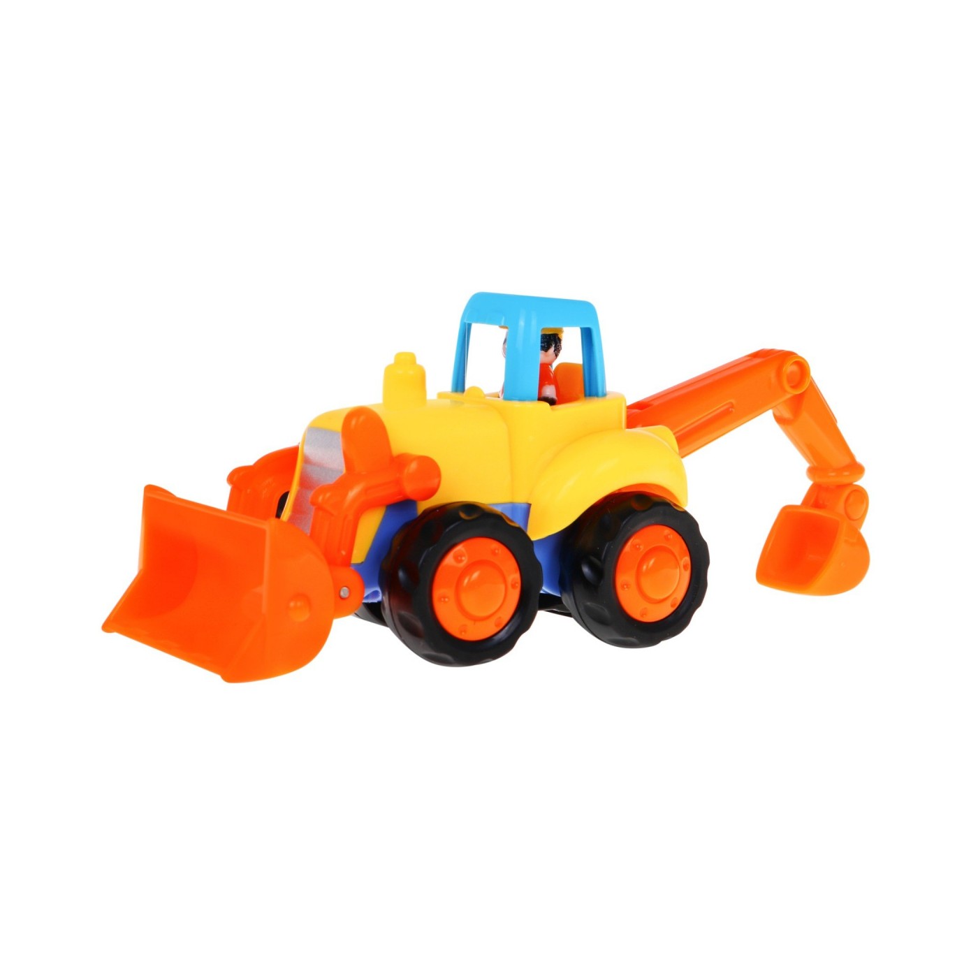 Súprava 4 vozidiel pre deti 18m+ Traktor Domiešavač betónu Bager Nakladač + Pohyblivé časti + Ručný pohon