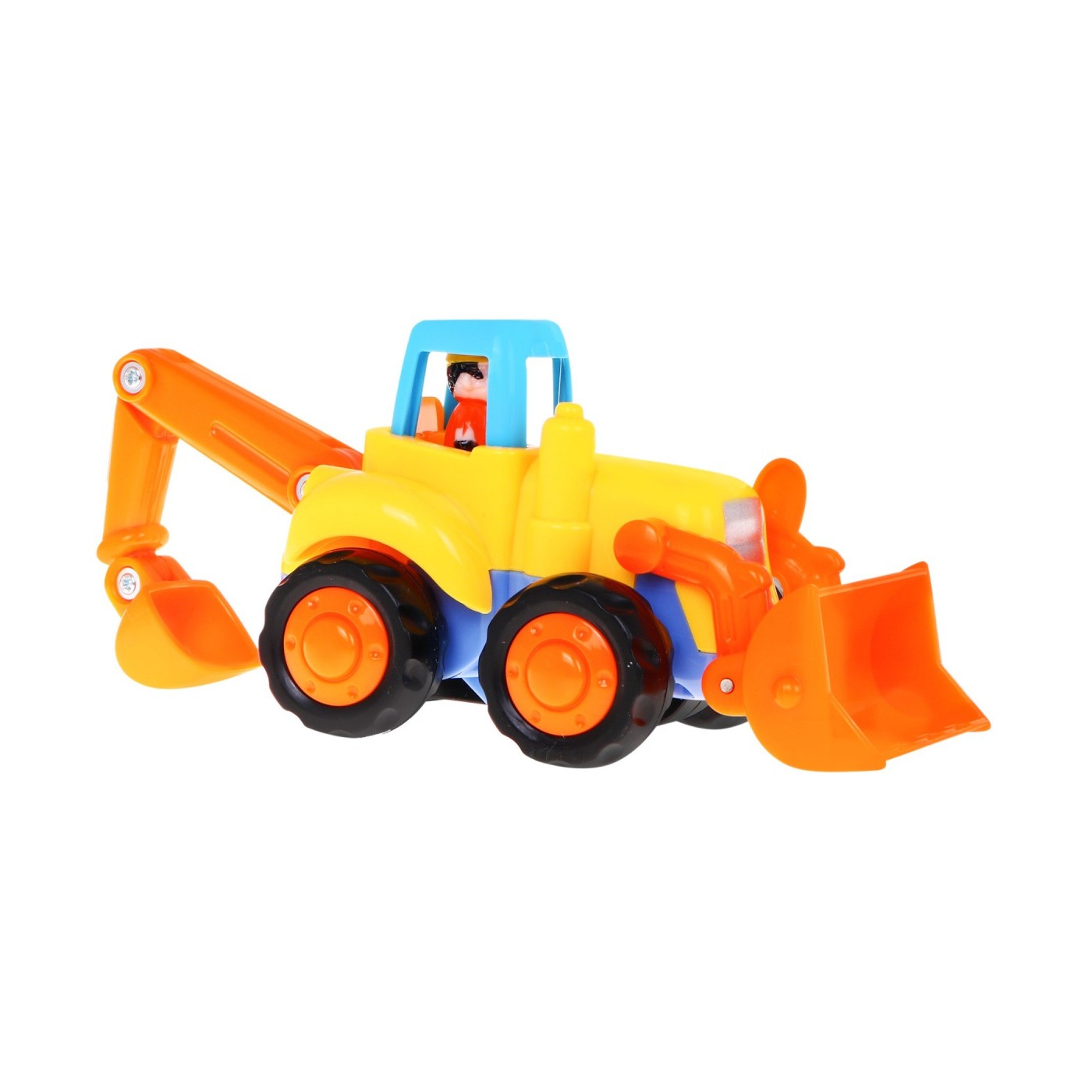 Súprava 4 vozidiel pre deti 18m+ Traktor Domiešavač betónu Bager Nakladač + Pohyblivé časti + Ručný pohon