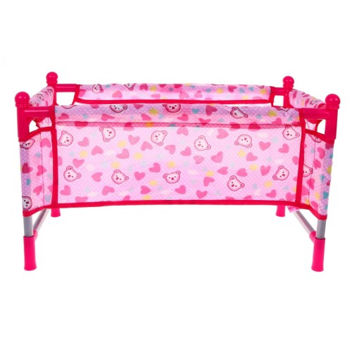 Súprava príslušenstva pre bábiky pre deti 3+ Starostlivosť o bábätko + Vozík + Stolička na kŕmenie + Postieľka + 2 tašky