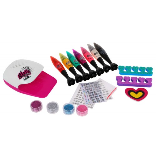 Súprava na robienie úpravu nechtov pre dievčatá 6+ Sušička + fixky na maľovanie + príslušenstvo