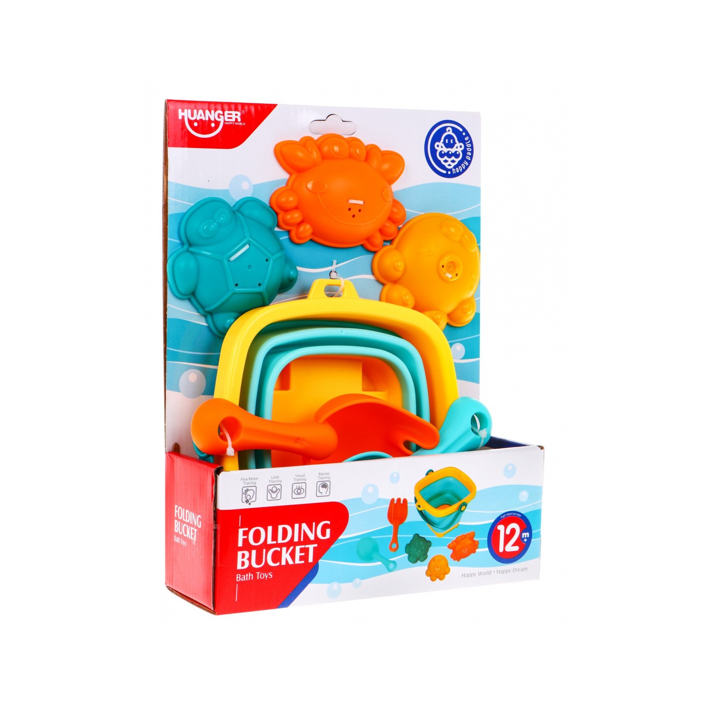 Súprava Príslušenstva do Piesku pre deti 12m+ Vedierko + Formy + Lopatky