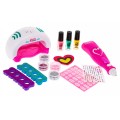 Súprava na úpravu nechtov pre dievčatá 5+ Sušička na nechty Stroj na trblietky Laky 15 ks.