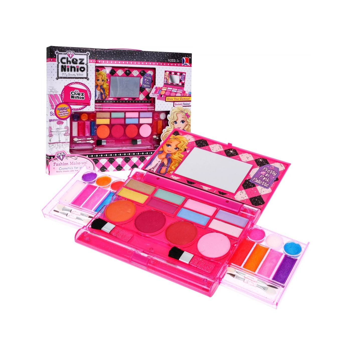 Súprava na maľovanie Ružová paletka pre deti 5+ Farebné kozmetiky na make-up + príslušenstvo