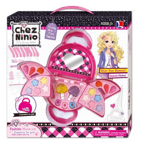 Súprava na make-up Rozkladacia kabelka pre deti 5+ Kozmetika na oči pery nechty