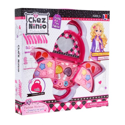 Súprava na make-up Rozkladacia kabelka pre deti 5+ Kozmetika na oči pery nechty