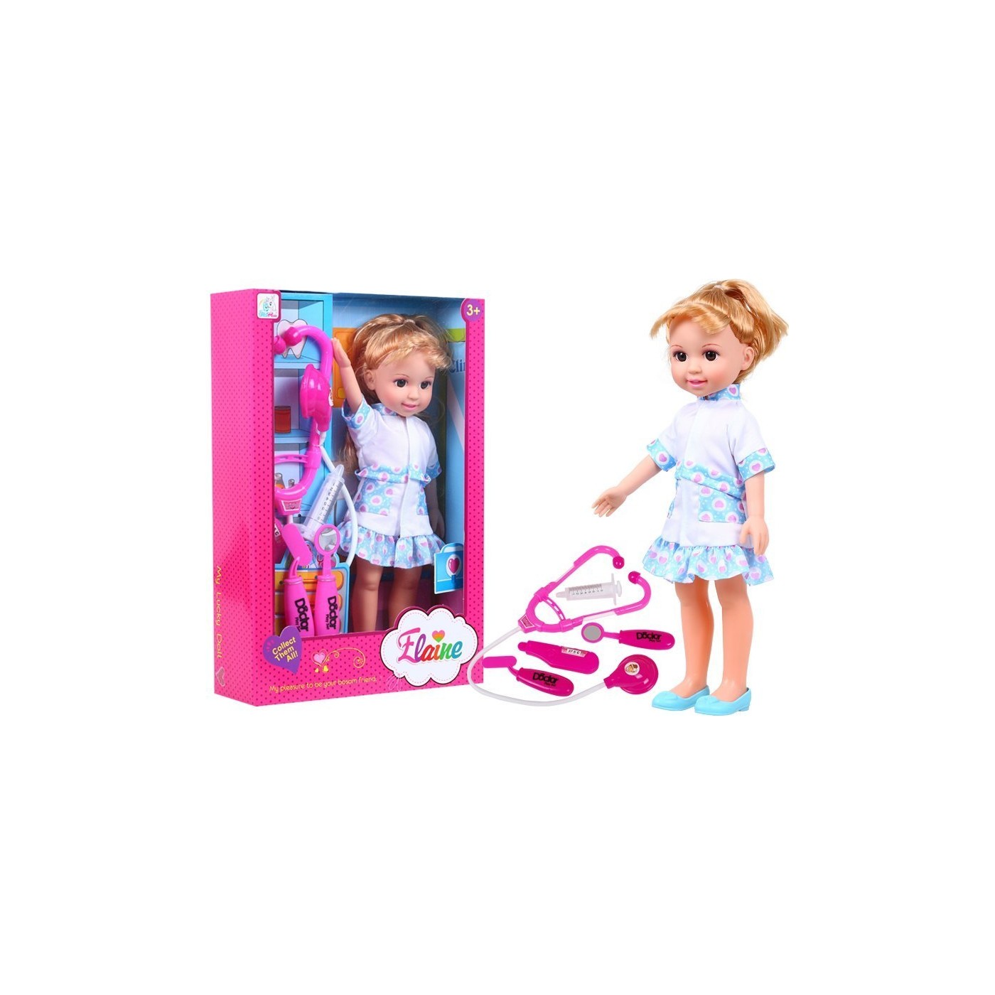 Súprava Fashion Bábika zdravotná sestra Blondínka