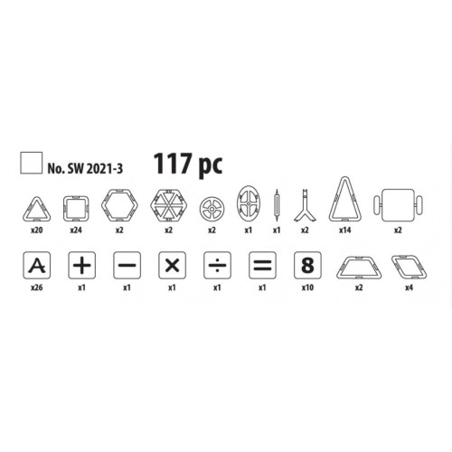 Sada Magnetických Kociek 117ks