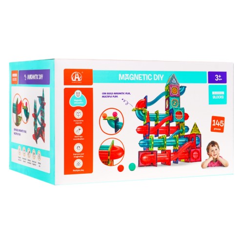 Sada Magnetických Kociek 145ks + Krabica