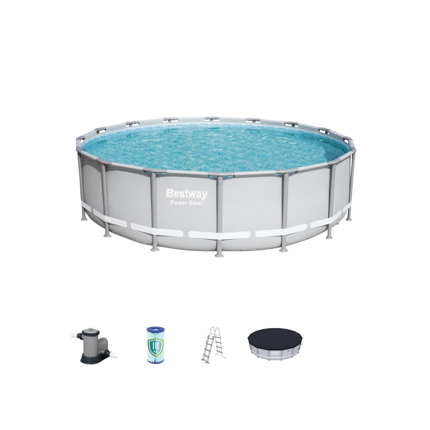 Bazén rámový 16FT 488x122 cm POWERSteel 6w1 BESTWAY