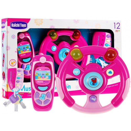 Sada Kľúče Ovládač Volant Ružový