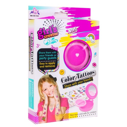 Sada umývateľných tetovaní pre deti 3+ Farebné vzory + príslušenstvo