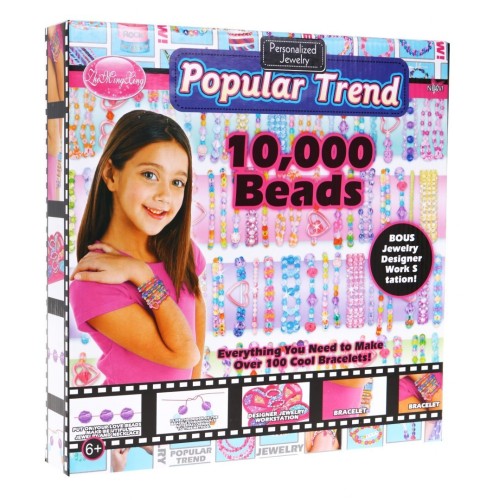 Sada na výrobu šperkov pre deti 6+ Korálky šnúrky podložka 10000+ ks.