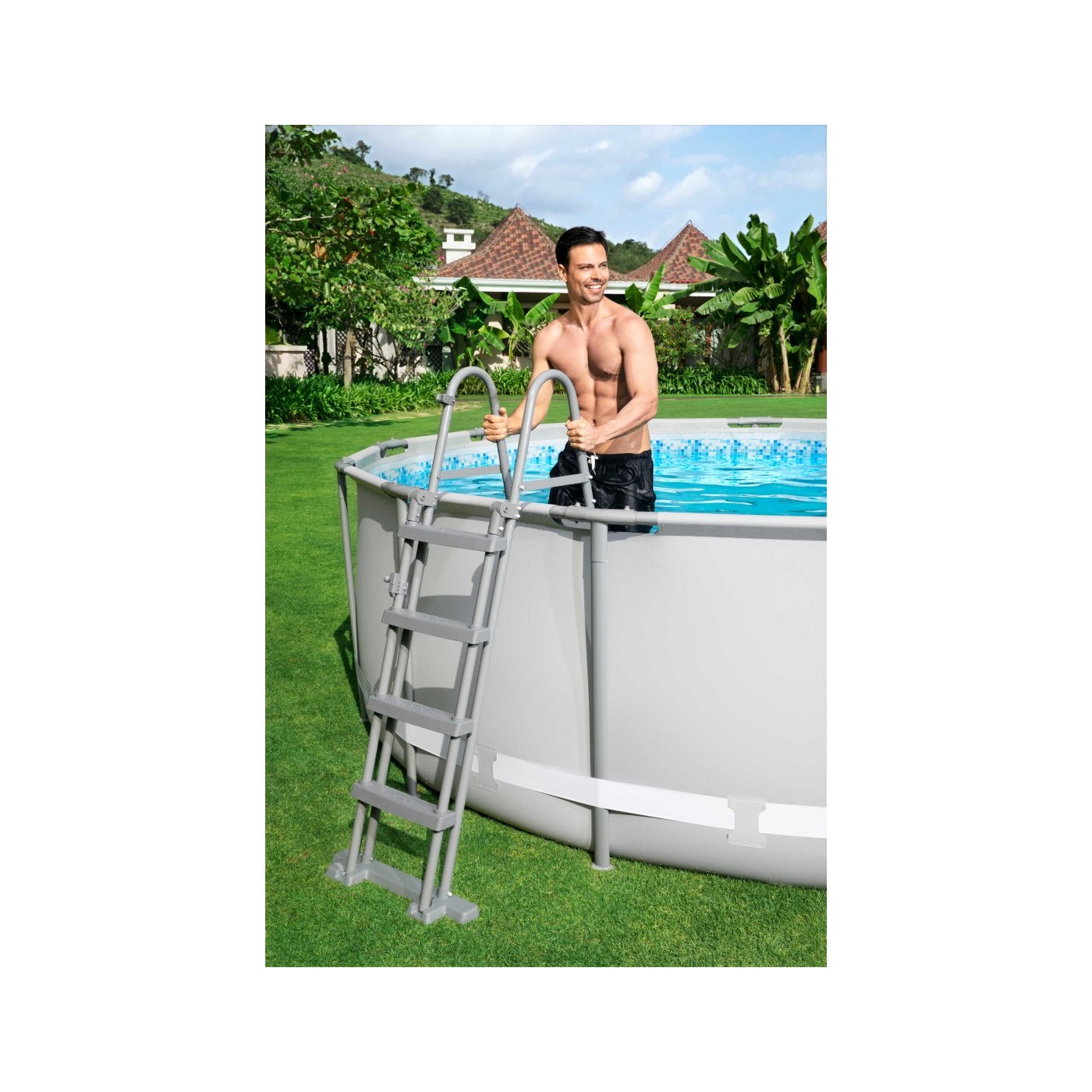 Bazén rámový 16FT 488x122 cm POWERSteel 6w1 BESTWAY