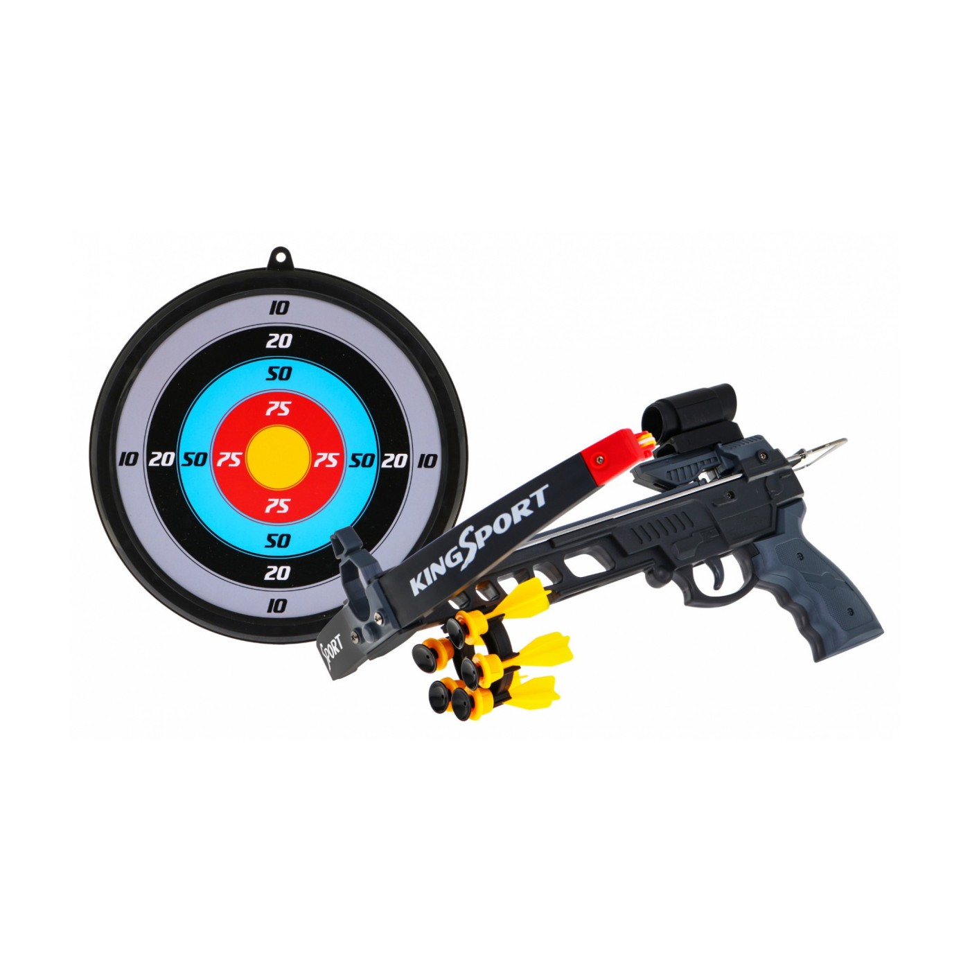 Kuše pre deti 6+ Športová sada 7 ks. + Terč + 5 šípov + Mieridlo