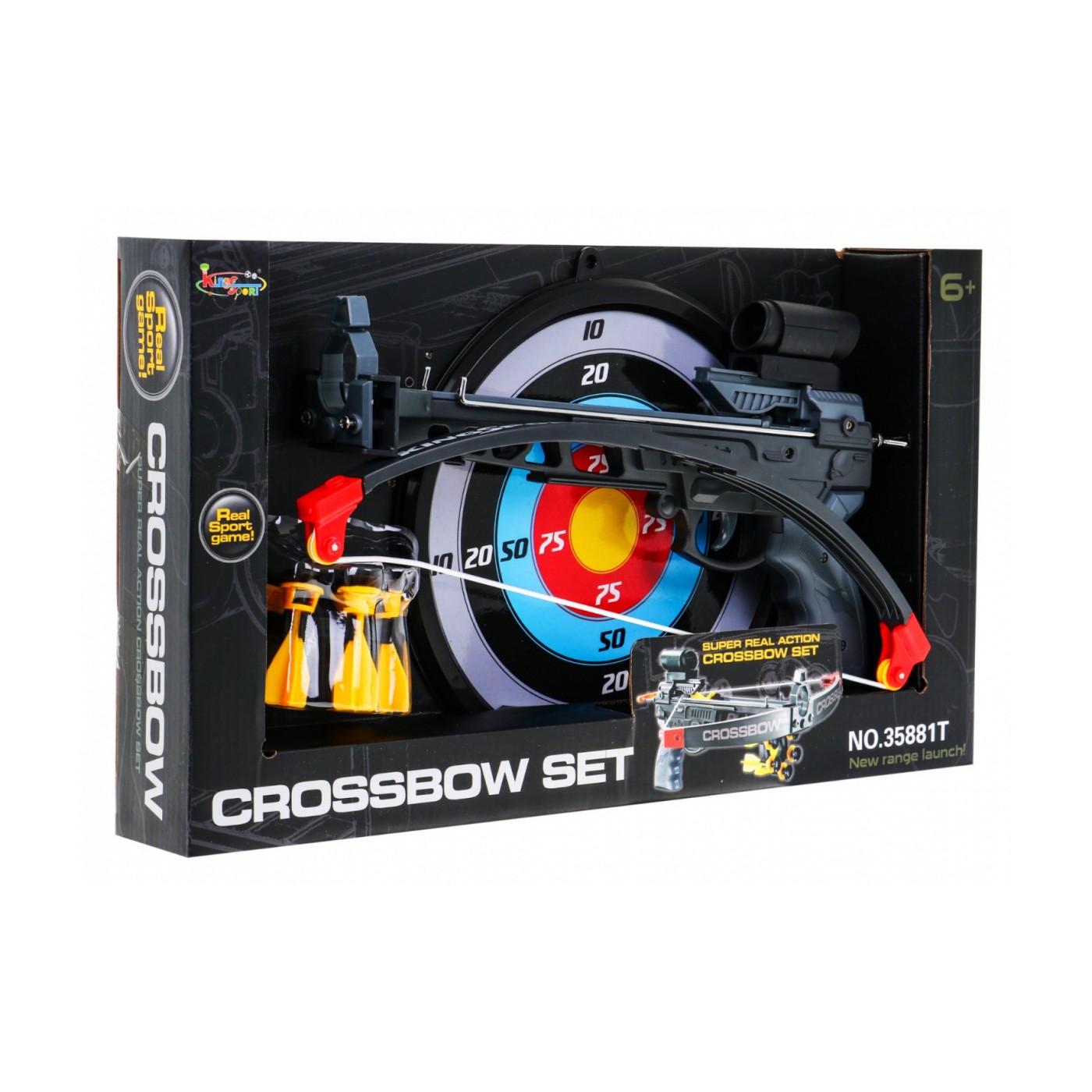 Kuše pre deti 6+ Športová sada 7 ks. + Terč + 5 šípov + Mieridlo