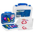 Lekárska sada pre deti 3+ Lekársky odev + Kufor + Interaktívne príslušenstvo 12 ks.