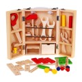 Majsterkova sada z Dreva pre deti 3+ Rozkladací kufor 37 ks. + Nástroje + Príslušenstvo