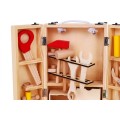 Majsterkova sada z Dreva pre deti 3+ Rozkladací kufor 37 ks. + Nástroje + Príslušenstvo