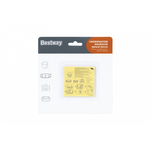 Sada 10 Vodotesných opravných záplat na materiál PVC 6,5x6,5cm BESTWAY