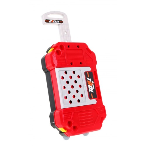 Sada majstra 3v1 pre deti 3+ Kufor s nástrojmi + Stolík Dielňa + Odev stavbyvedúceho 85 ks.