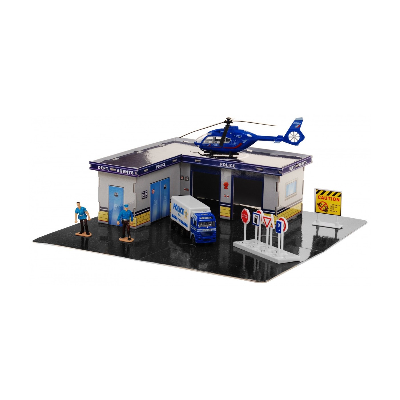 Sada POLÍCIA Budova Autíčka