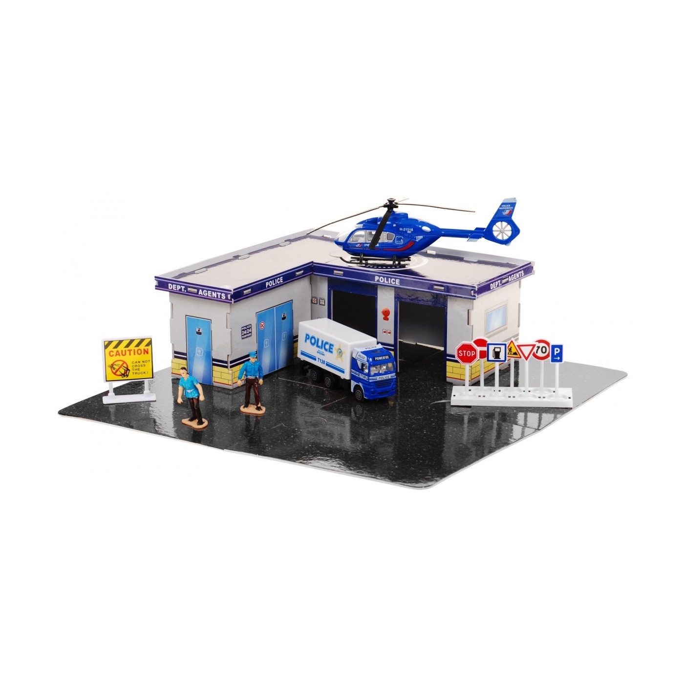 Sada POLÍCIA Budova Autíčka